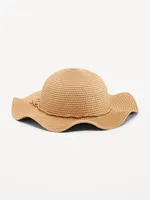 Unisex Wavy Straw Hat for Toddler