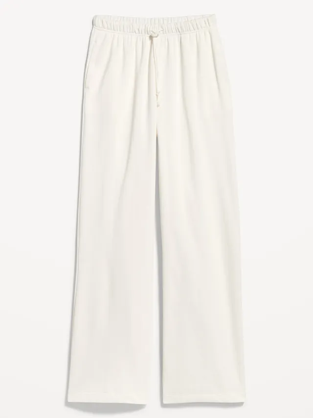 High-Waisted Dynamic Fleece Wide-Leg Trouser Pants