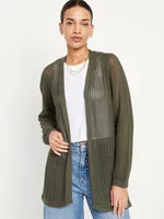 Open-Front Longline Sweater