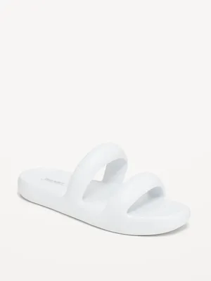 Double-Strap Puff Slide Sandals