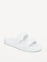 Double-Strap Puff Slide Sandals