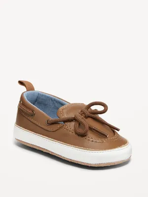 Faux-Leather Boat Shoes for Baby