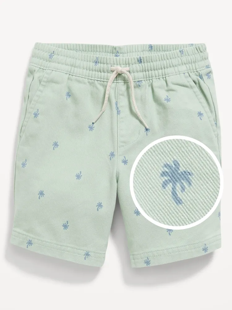 Printed Functional-Drawstring Shorts for Toddler Boys