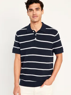 Striped Polo Sweater for Men