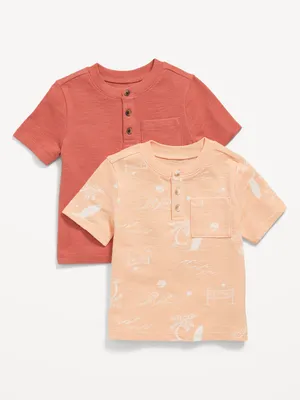 Soft-Knit Henley Pocket T-Shirt 2-Pack for Toddler Boys