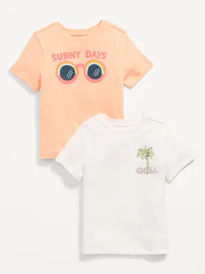 Short-Sleeve Graphic T-Shirt 2-Pack for Toddler Girls