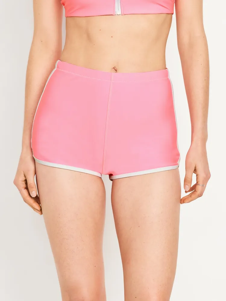 High-Waisted Swim Shorts - 1.5-inch inseam