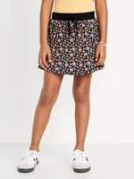 Printed Drawstring Skort for Girls