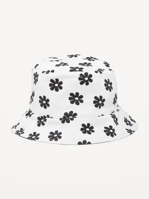 Printed Twill Bucket Hat for Girls