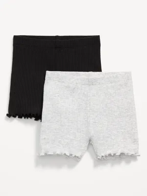 Rib-Knit Biker Shorts 2-Pack for Baby
