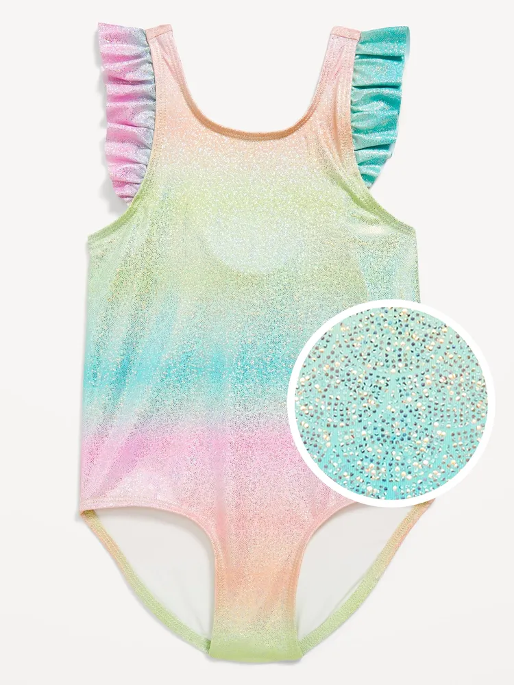 Ruffle-Trim One-Piece Swimsuit for Toddler Girls