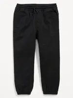 Functional-Drawstring Jogger Pants for Toddler Boys