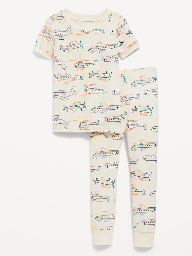 Unisex Matching Print Pajama Set for Toddler & Baby