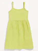 Sleeveless Rib-Knit Dress for Toddler Girls