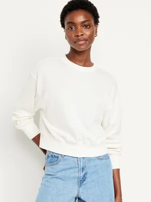 French-Terry Drop-Shoulder Sweatshirt