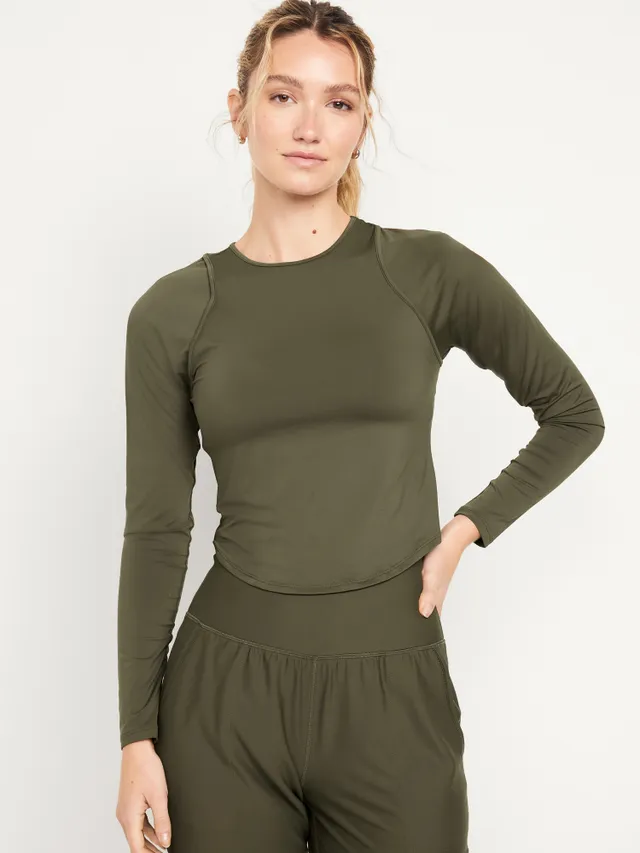 Old Navy FlowForm Cropped Cutout-Back Top