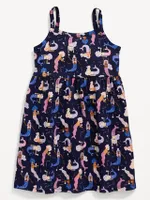 Printed Sleeveless Fit and Flare Dress for Toddler Girls