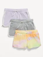 Dolphin-Hem Cheer Shorts Variety 3-Pack for Girls