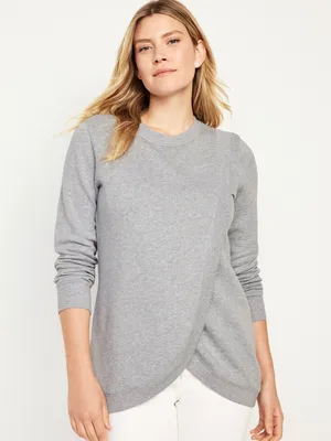 Maternity Cross-Front Nursing Sweatshirt