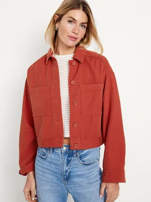 Cropped Utility Jacket for Women