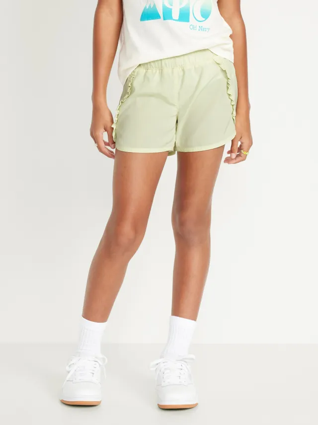 Ruffle-Trim Run Shorts for Girls