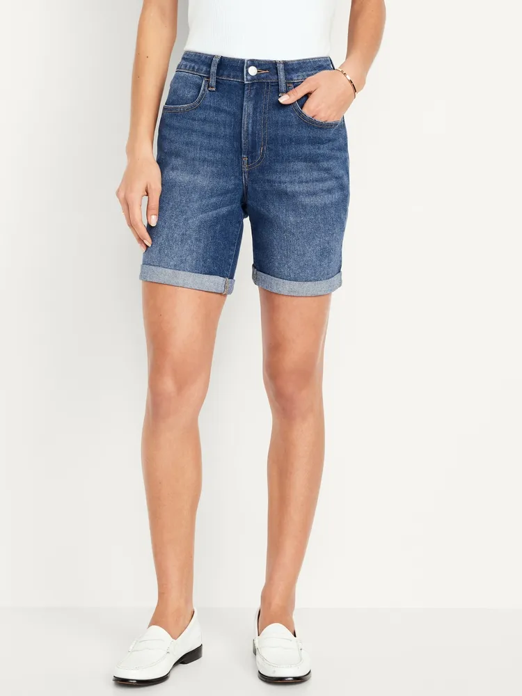 High-Waisted Wow Jean Shorts -- 7-inch inseam