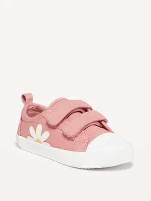 Canvas Double Secure-Strap Sneakers for Toddler Girls