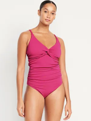 Maternity Twist-Front Nursing Swimsuit