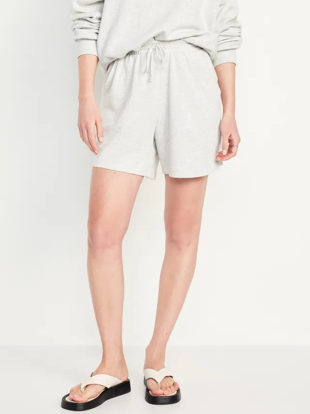 High-Waisted Crinkle Gauze Shorts -- 5-inch inseam