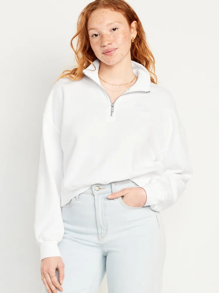 Cropped Fleece Half Zip