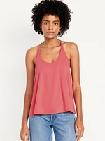 Rib-Knit Strappy Tank Top