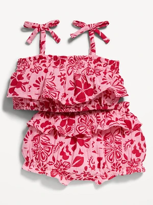 Cami Tie-Knot Ruffled Top and Bloomer Shorts Set for Baby