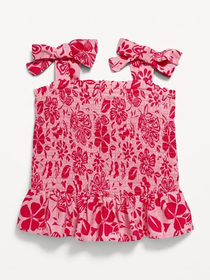 Sleeveless Smocked Top for Toddler Girls