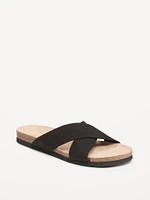 Cross-Strap Cork Sandals