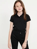 School Uniform Jersey Polo Shirt for Girls