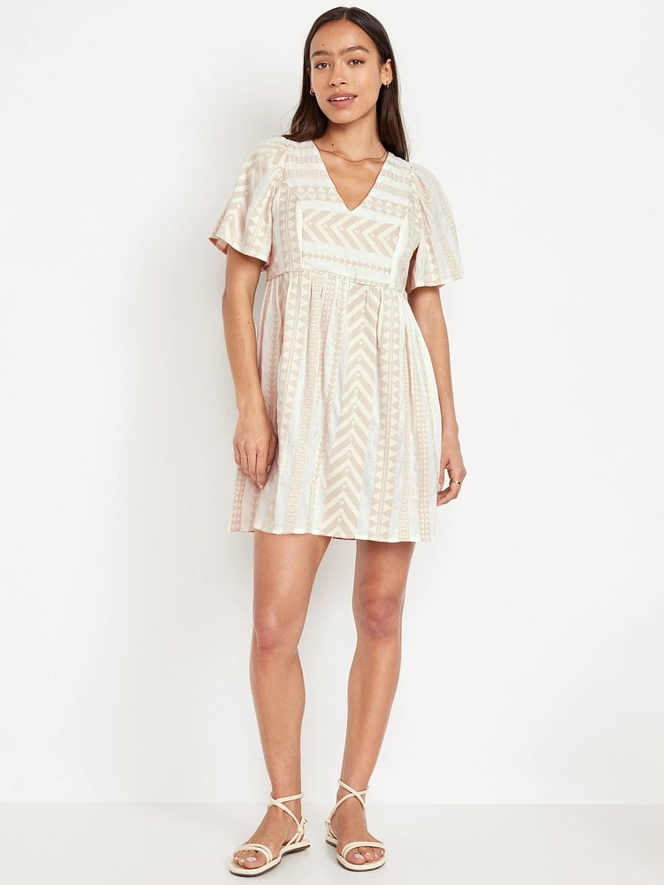 Jacquard Mini Swing Dress