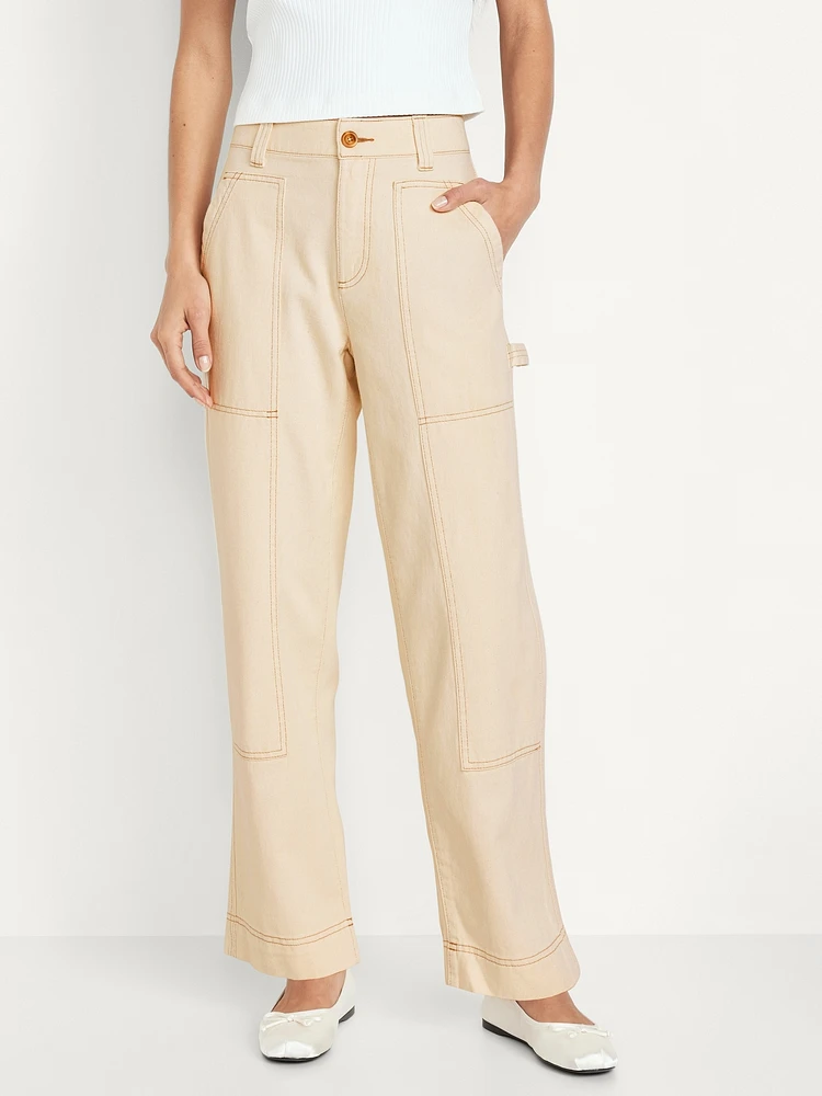 High-Waisted Utility Pants