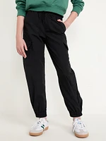 High-Waisted Loose Cargo Performance Pants for Girls