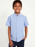 hort-leeve Oxford hirt for Boys