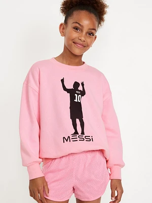 Messi Oversized Graphic Sweatshirt for Girls