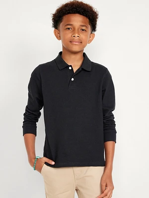 School Uniform ong-Sleeve Polo Shirt for Boys