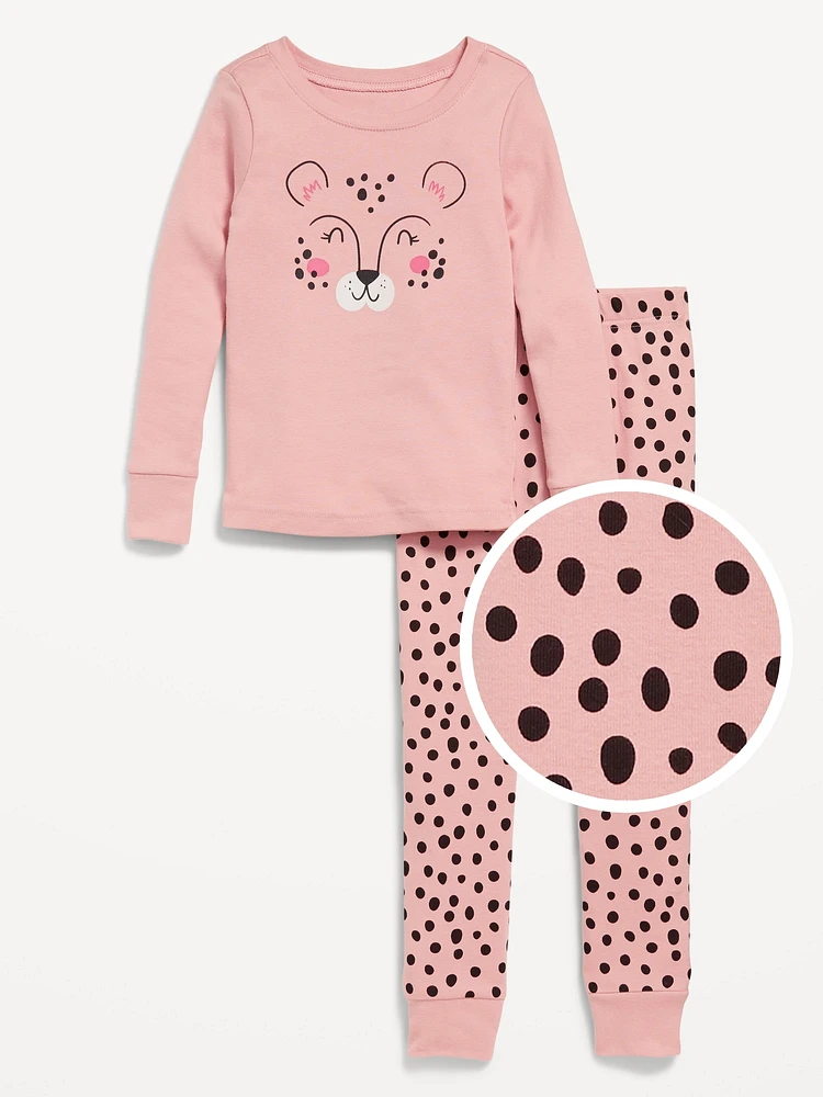 Printed Snug-Fit Pajama Set for Toddler & Baby