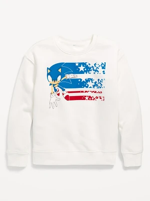 Sonic The Hedgehog Gender-Neutral Crew-Neck Sweatshirt for Kids