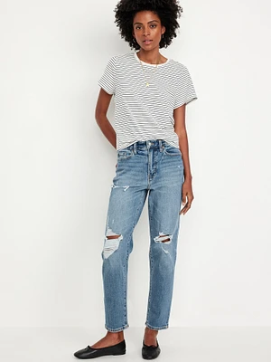 High-Waisted OG Straight Ripped Ankle Jeans