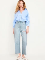 Extra High-Waisted Wide-Leg Crop Jeans