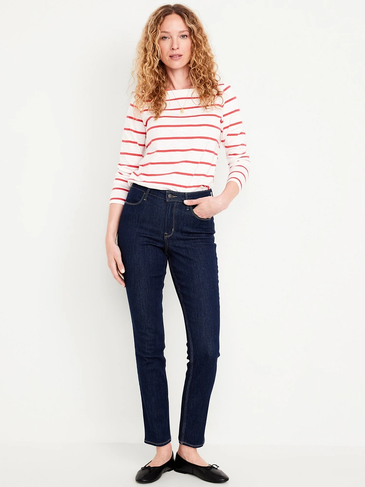 High-Waisted Wow Straight Ankle Jeans