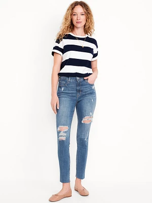 Extra High-Waisted Rockstar 360 Stretch Super-Skinny Ripped Jeans