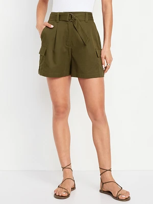 Extra High-Waisted Cargo Shorts - 4.5-inch inseam