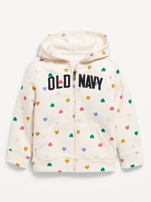 Logo-Graphic Zip Hoodie for Toddler Girls