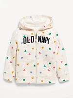 Logo-Graphic Zip Hoodie for Toddler Girls